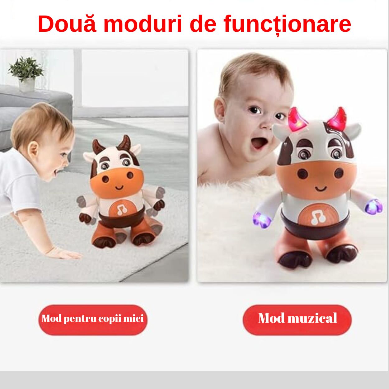 Văcuța Dansatoare cu Lumină și Muzică